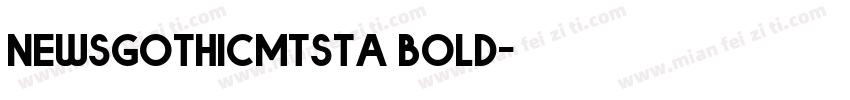 newsgothicMTSta bold字体转换